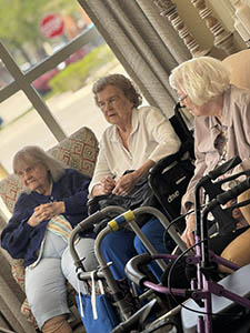 memory care seniors listening